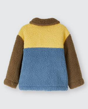 Hemden - Teddy vest met color block, unisex, 98-134