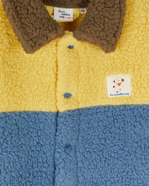 Hemden - Teddy vest met color block, unisex, 98-134