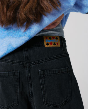 Jeans - Jeans met opgestikte figuren, straight fit, 116-164