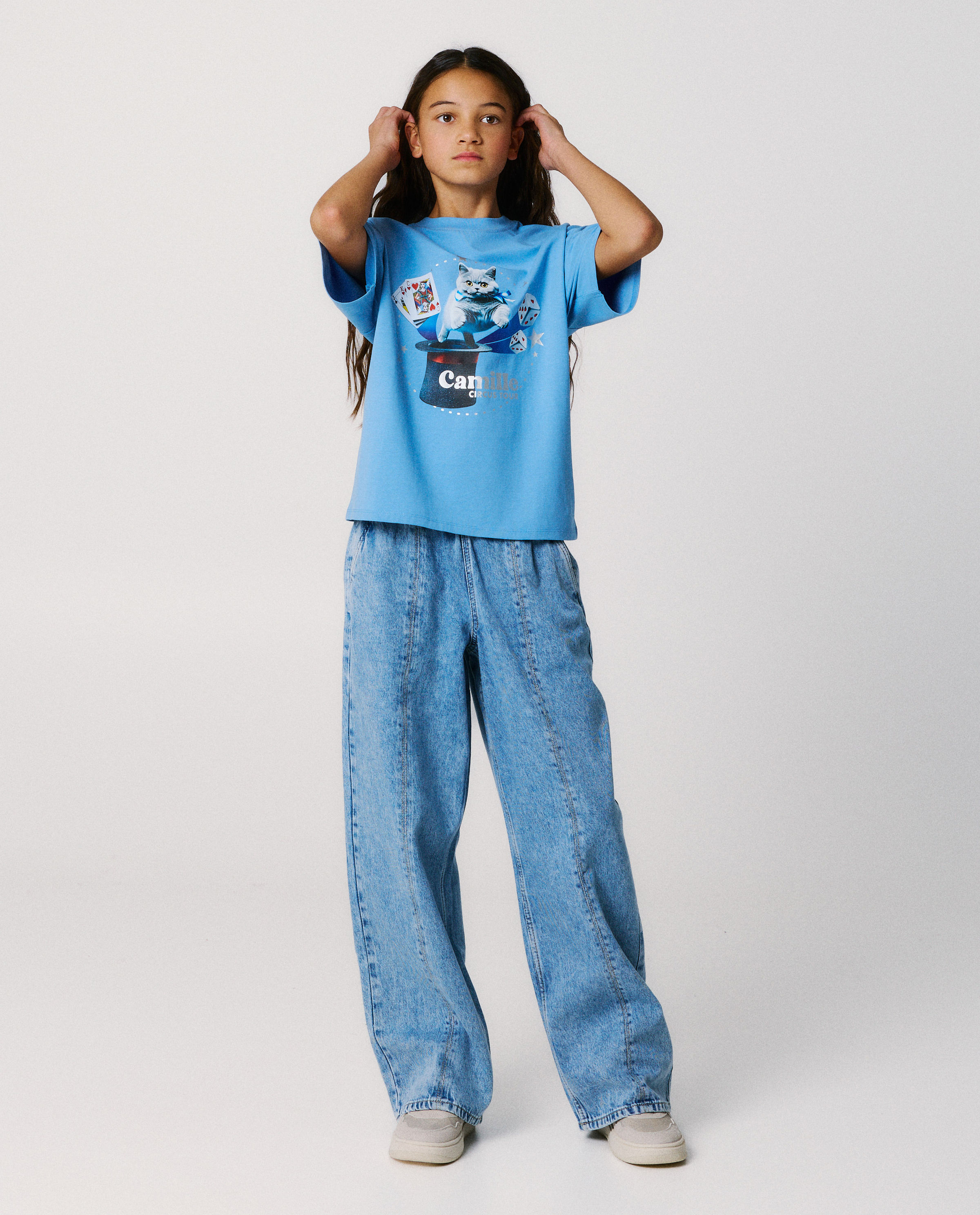 Jeans met siernaden, baggy fit, 116-164 - CAMILLE x JBC