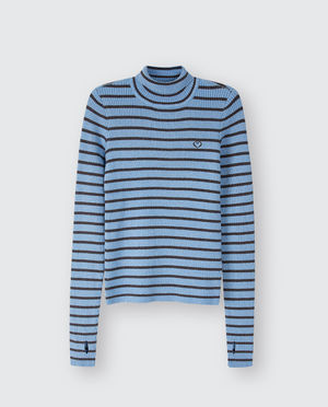 Truien - Longsleeve met fijne strepen, 116-164