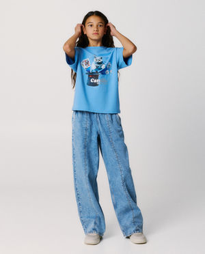 T-shirts - T-shirt met print Moustache, loose fit, 116-164