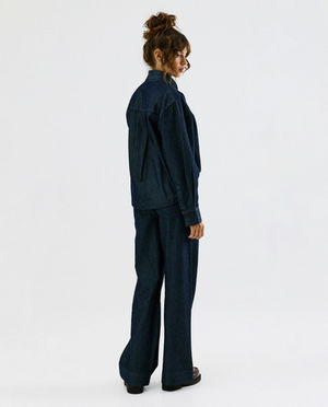 Chemises - Chemise en jean bleu fonc&eacute;