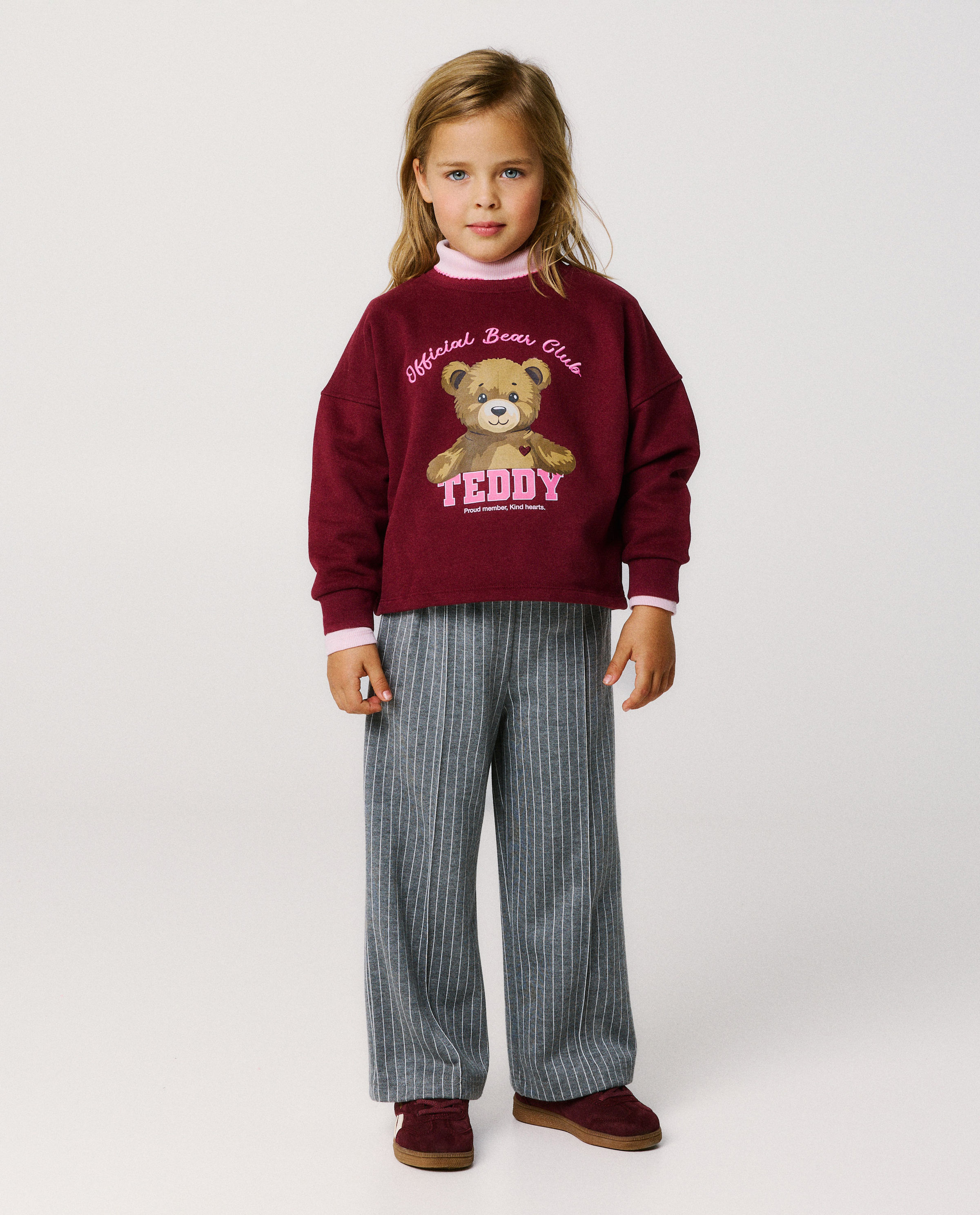 Broek met krijtstreep, straight fit - Milla Star
