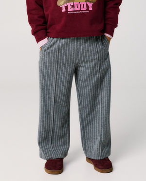 Broeken - Broek met krijtstreep, straight fit