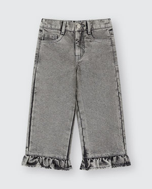 Jeans - Jean &agrave; volants, straight fit