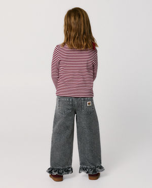 T-shirts - Longsleeve met fijne strepen