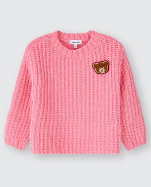 Pulls - Pull en chenille avec broche ours