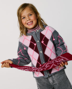 Cardigan &agrave; carreaux