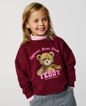Sweater met print teddybeer