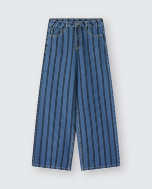 Jeans - Jeans met strepen, wide fit