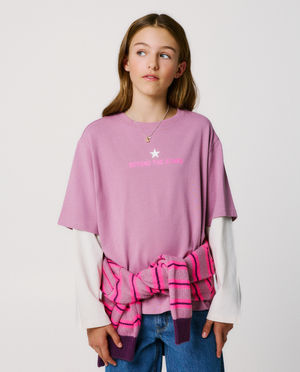 T-shirts - T-shirt avec imprim&eacute; au dos, oversized fit