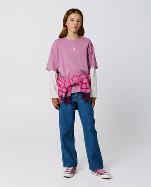 T-shirts - T-shirt avec imprim&eacute; au dos, oversized fit