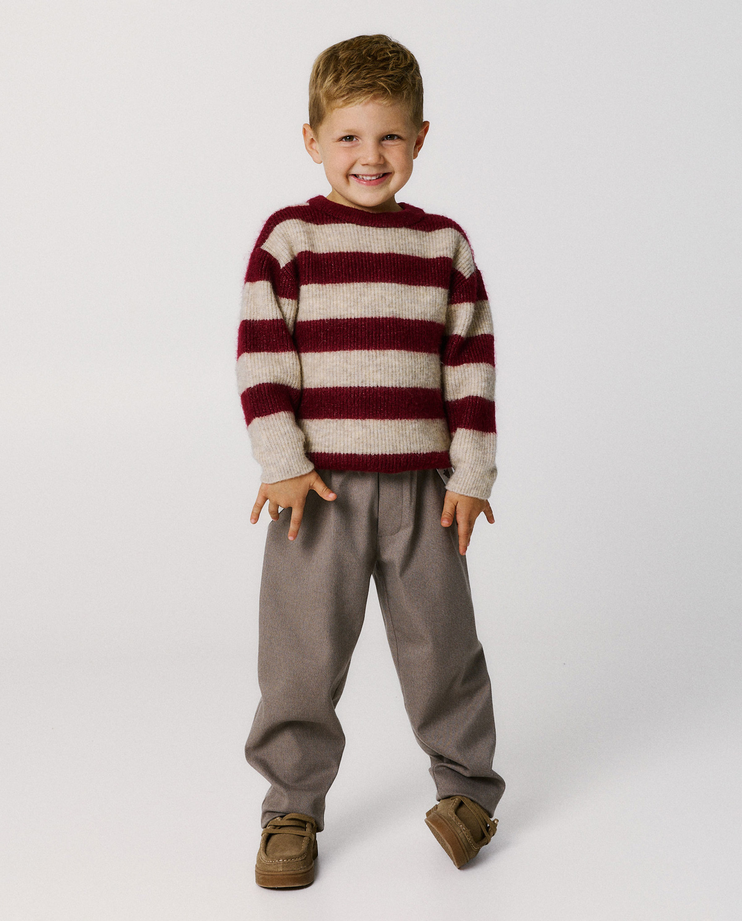 Beige broek, relaxed fit, 98-134 - NICEfamily