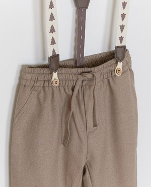 Broeken - Broek met afneembare bretellen, relaxed fit