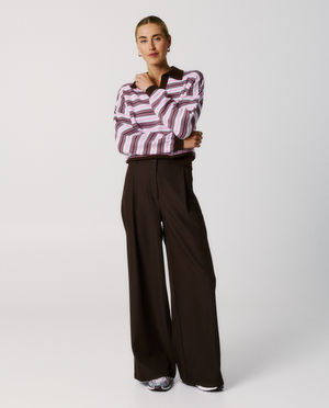 Pulls - Polo en maille &agrave; fines rayures