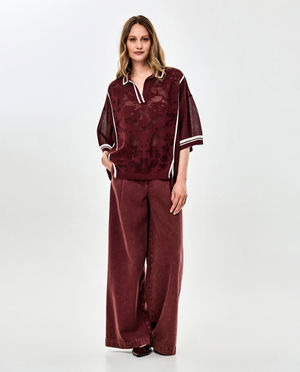 Pantalon bordeaux