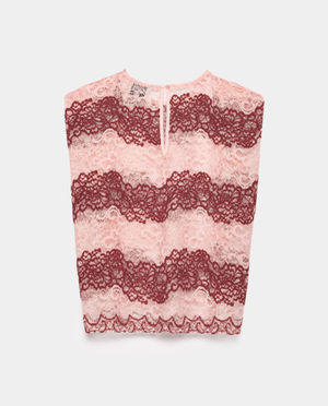 Hemden - Kanten blouse met strepen