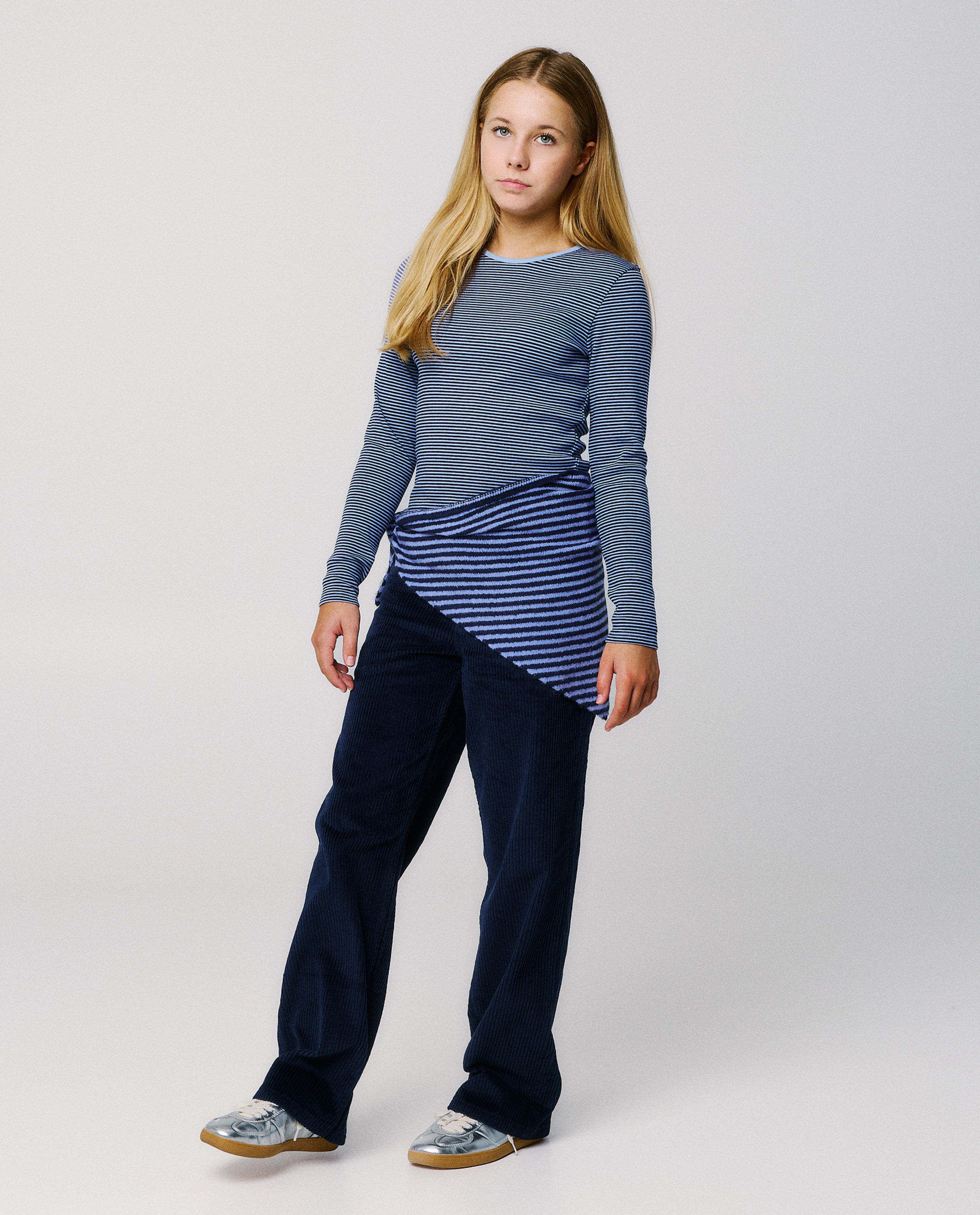 Broek van ribfluweel, straight fit - Fish & Chips
