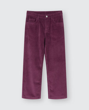 Broeken - Broek van ribfluweel, straight fit