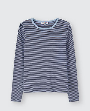 T-shirts - Longsleeve met fijne strepen