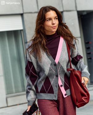 Cardigan met ruiten - Sora