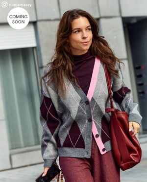 Cardigan met ruiten