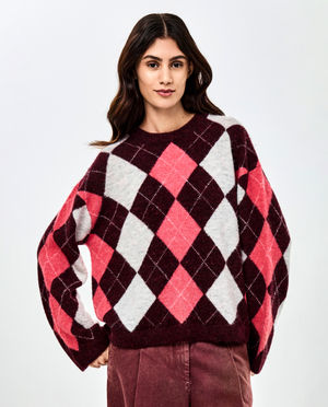 Pull &agrave; carreaux