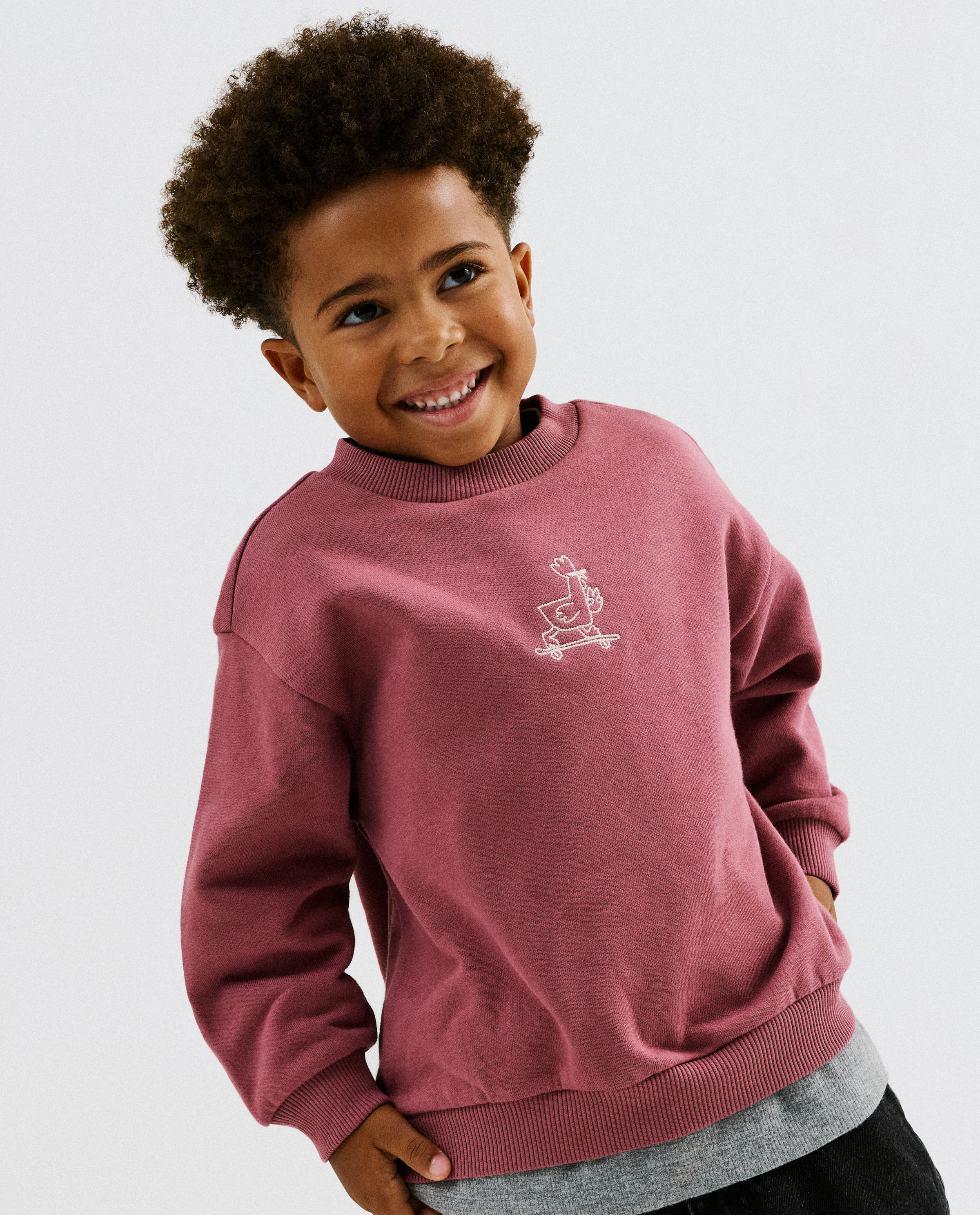 Sweat avec poule brod&eacute;e - Kidz Nation