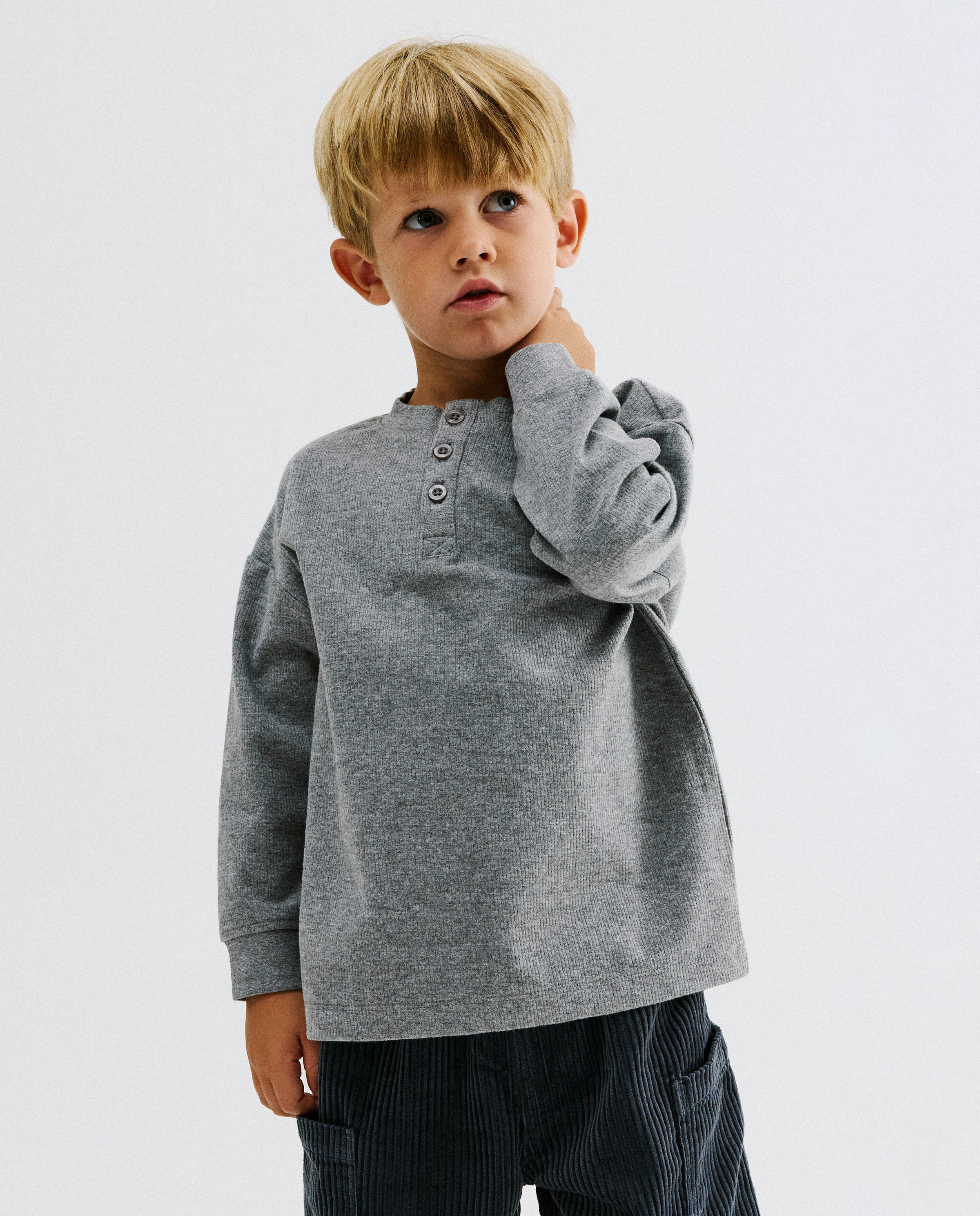 T-shirt &agrave; manches longues gris - Kidz Nation