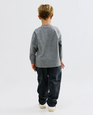 T-shirts - T-shirt &agrave; manches longues gris