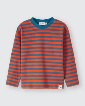 T-shirts - Badstof longsleeve met fijne strepen