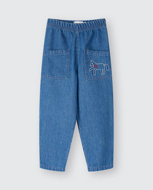 Jeans - Jean avec cheval brod&eacute;