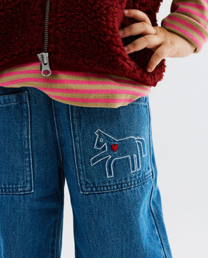 Jeans - Jean avec cheval brod&eacute;