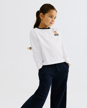Longsleeve avec imprim&eacute; ours en peluche