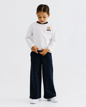 T-shirts - Longsleeve avec imprim&eacute; ours en peluche