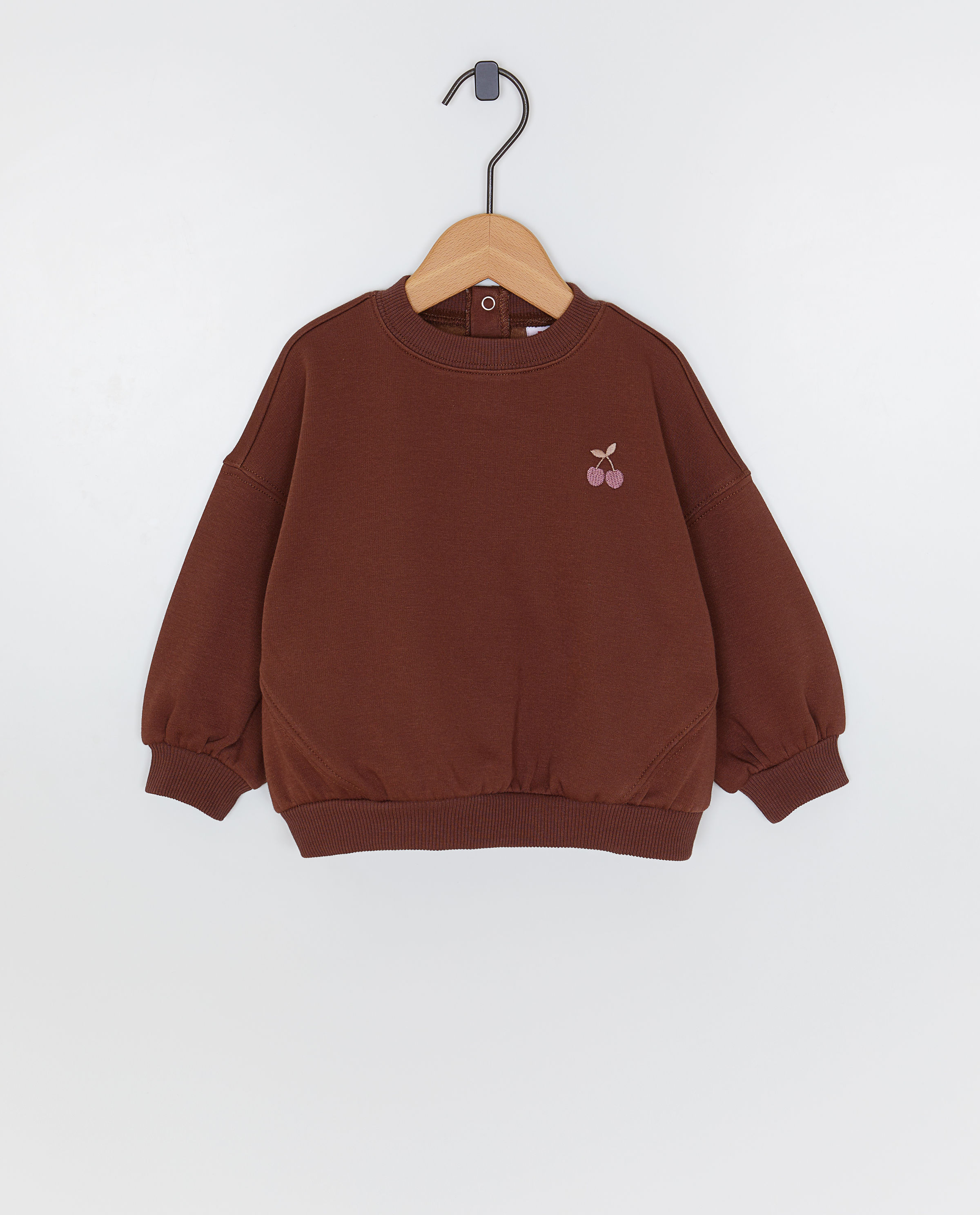 Sweater met geborduurde kersen - Besties