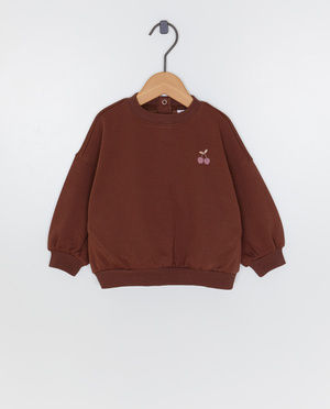 Sweater met geborduurde bloem