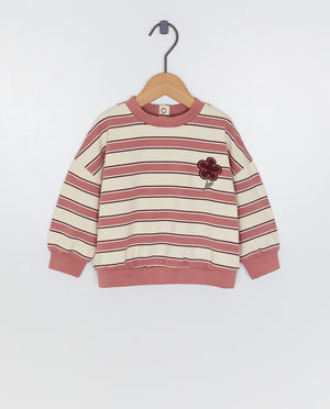 Sweater met geborduurde bloem