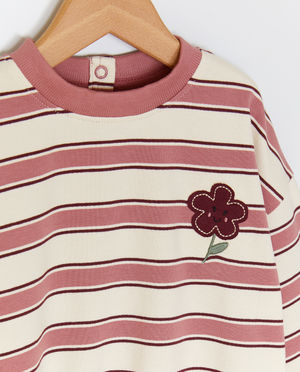 Sweaters - Sweater met geborduurde bloem