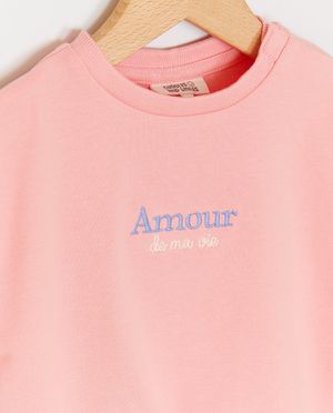 T-shirts - T-shirt met geborduurd opschrift, loose fit