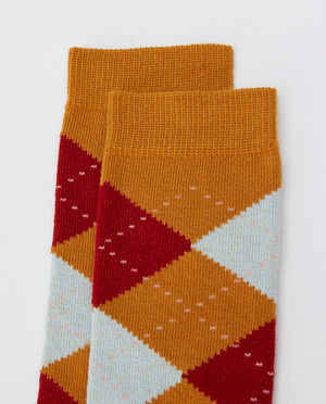 Chaussettes - Chaussettes hautes &agrave; carreaux