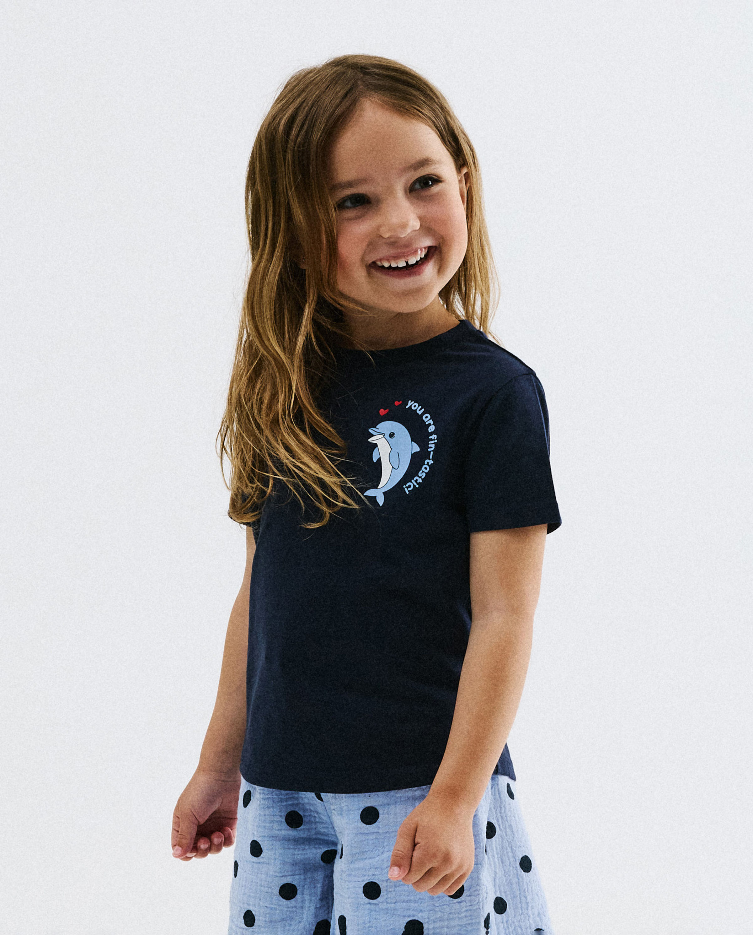 T-shirt met kleine print, relaxed fit - Besties