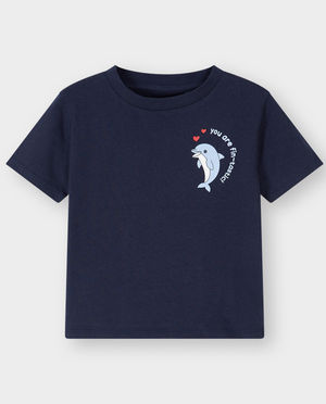 T-shirts - T-shirt met kleine print, relaxed fit