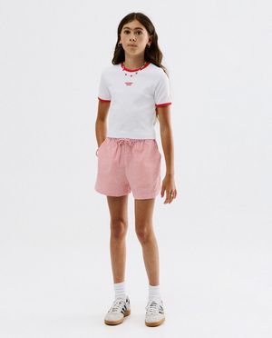 T-shirts - T-shirt met geborduurd opschrift