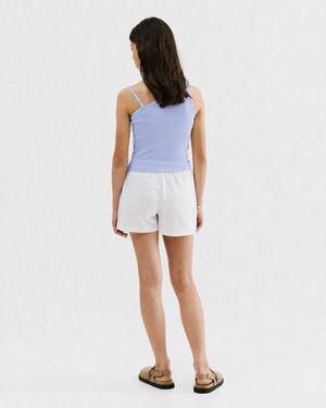 T-shirts - Top asym&eacute;trique avec fin motif c&ocirc;tel&eacute;