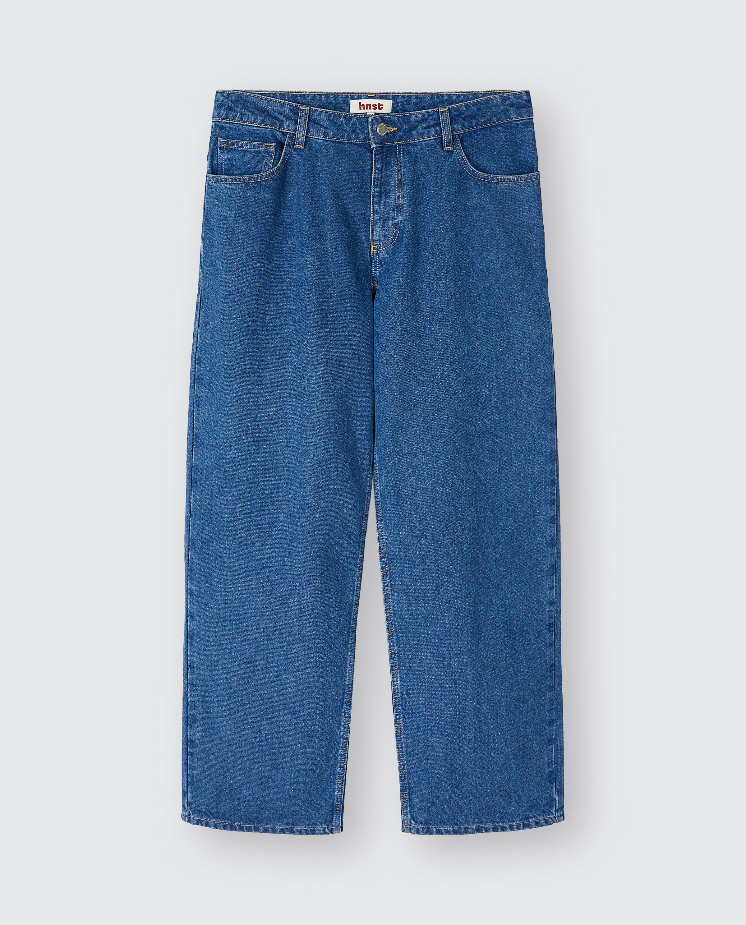 Blauwe jeans, baggy fit, unisex - HNST