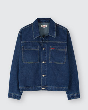 Jeansvest met geborduurd opschrift, unisex - HNST