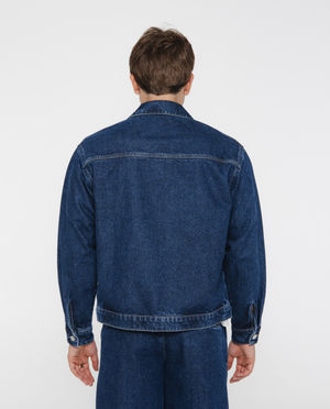 Cardigan - Jeansvest met geborduurd opschrift, unisex