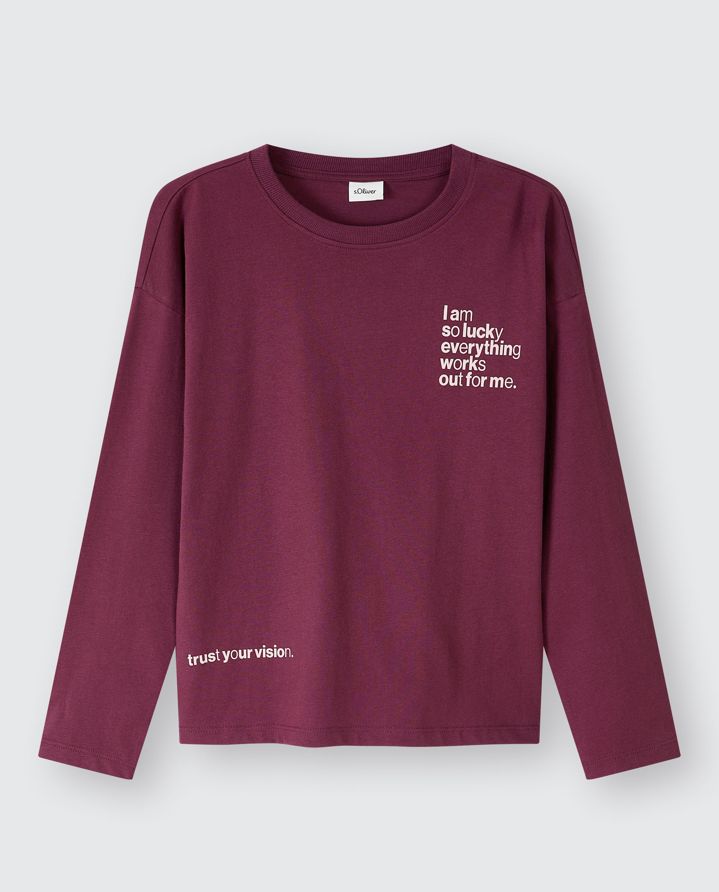 Longsleeve met opschrift - S. Oliver